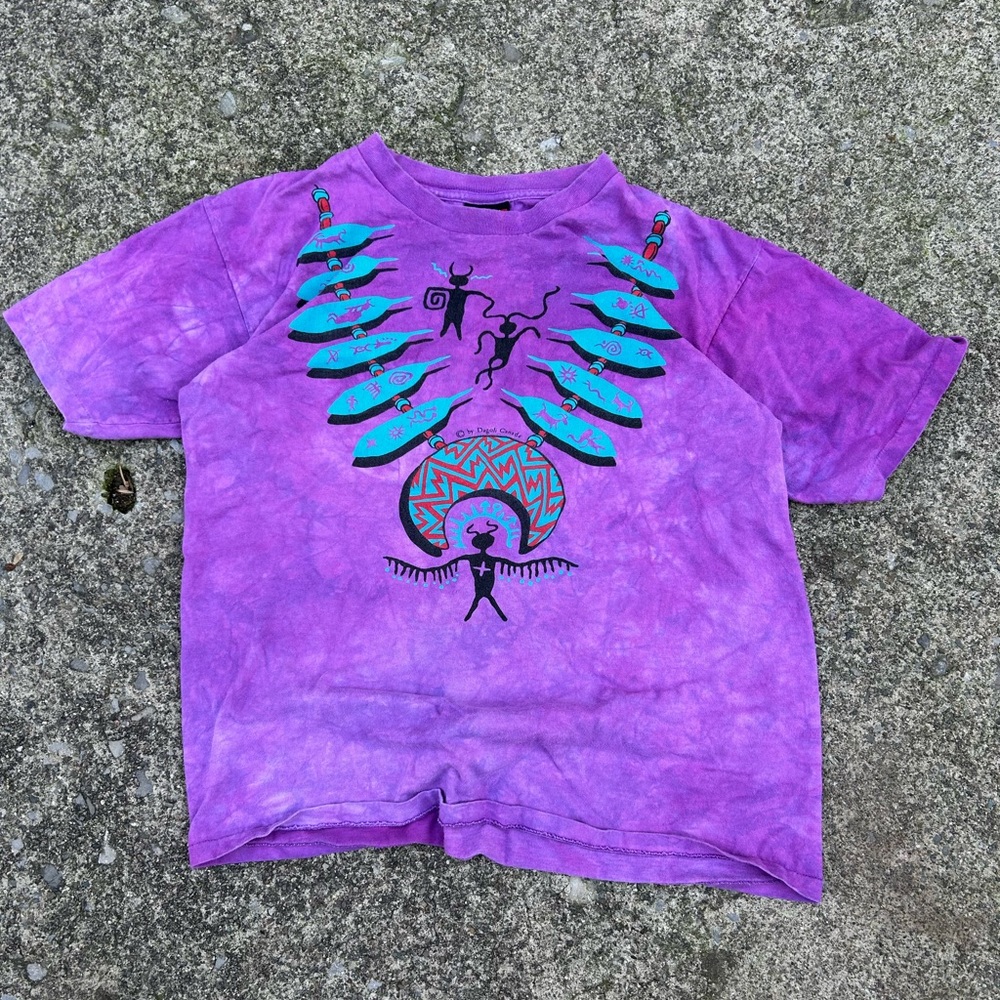 Vintage Aztec design single stitch T-Shirt